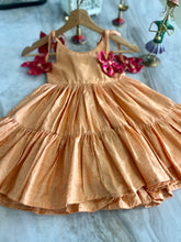 Load image into Gallery viewer, Peach Checkered Butterfly Dress (0-11 Years)
