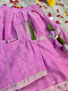 Lavender light girls ethnic blouse and lehenga set (0-7) Years