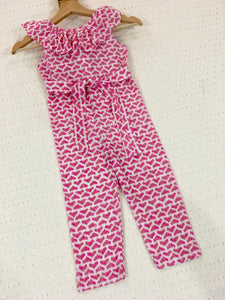 Girls Pink Cotton Candy Jump-suit (3-11 Years)