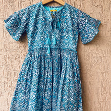 Load image into Gallery viewer, Sky-Blue Ruffle Dress (1-10 Years)
