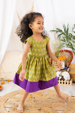 Load image into Gallery viewer, Persian shield Ikat Ethnic Dress (0-7 Years)
