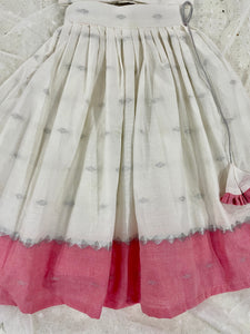 Cinderella In White Handwoven Lehenga Set (0-8 Years)