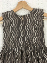 Load image into Gallery viewer, Dusty Grey Handloom Streetwear Peter Pan Collar Frock.
